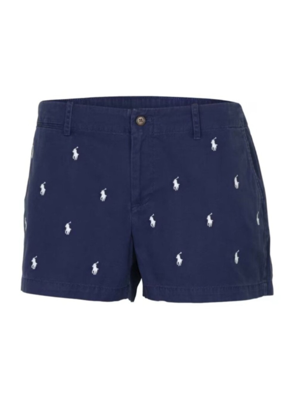 NWT Polo Ralph Lauren All Over Pony Embroidered Print Shorts Navy Size 14
